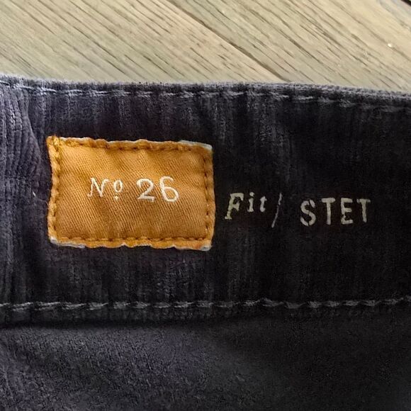 Anthro Pilcro Stet Low Rise Skinny Corduroy Ankle Zip Pants in Gray - Picture 11 of 14